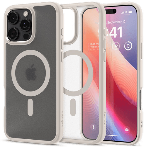 Spigen Ultra Hybrid MagSafe - Frost Natural Titanium - iPhone 16 Pro Max