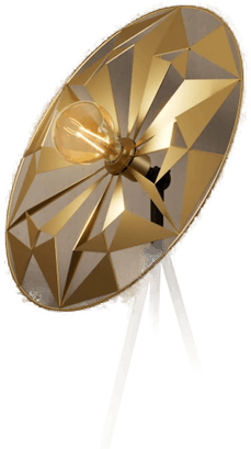 Eglo Gulvlampe Castanuelo svart/gull