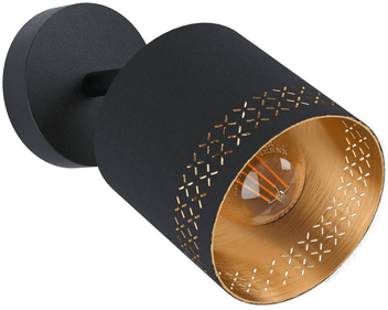 Eglo Esteperra veggspot, svart/gull