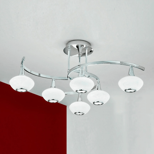 Orion Lia taklampe, kromfarget