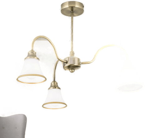 Orion TILDA taklampe 3 lys antikk messing