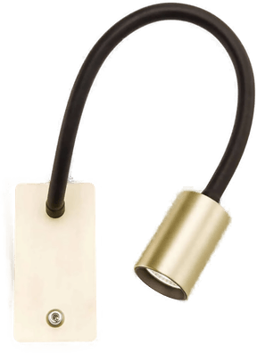 Orion LED-vegglampe Kurt matt messing