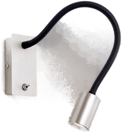 Orion LED-vegglampe Kurt matt nikkel