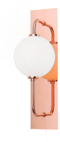 Orion LED-vegglampe Pipes kobber