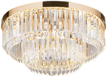 Orion LED-taklampe Prism, gull, Ø 55 cm