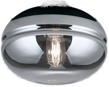 Orion Taklampe Richard, svart metall, røykglass