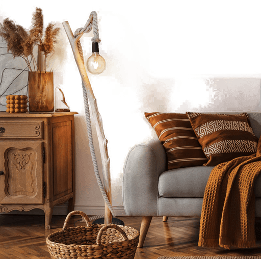 Globo Gulvlampe Nerida, lysebrun, 150 cm