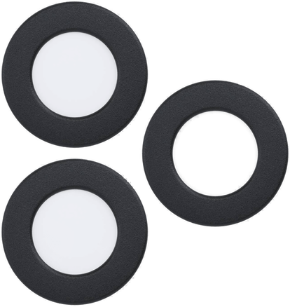 Eglo Connect Fueva 6-Z innfellingslampe svart sett med 3 stk