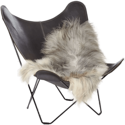 Natures Collection Saueskinn Langhåret 120+x60 cm