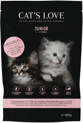 Cats Love Junior Fjærkre 400 g