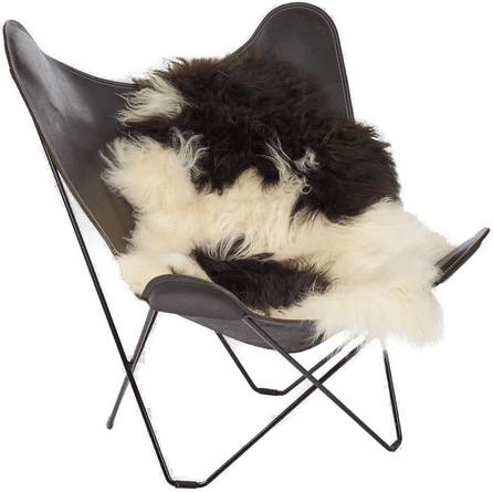 Natures Collection Saueskinn Langhåret 120+x60 cm