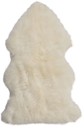 Natures Collection Saueskinn Hvit 80x60 cm