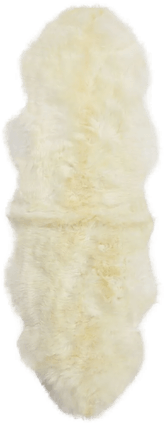 Natures Collection Saueskinn Hvit 180x60 cm