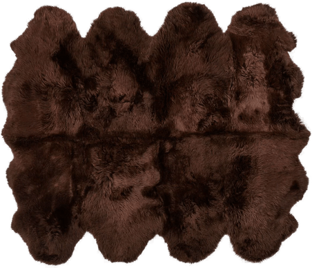 Natures Collection Saueskinnteppe 180x214 cm Sjokolade