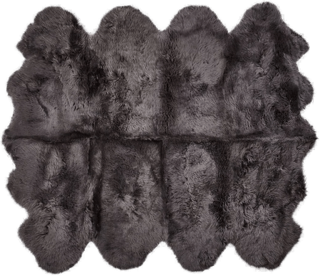 Natures Collection Saueskinnteppe 180x214 cm Mørk grå