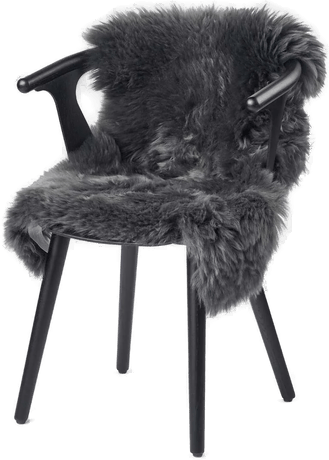 Natures Collection Saueskinn Mørk grå 100x60 cm