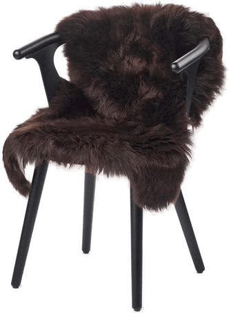 Natures Collection Saueskinn 90x60 cm - Sjokolade