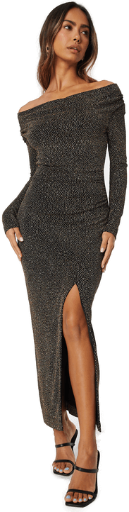 Forever New Reva Cowl Neck Glitter Dress