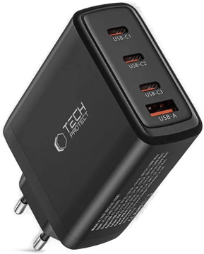 Techprotect Vegglader 100W 3x USB-C 1x USB-A