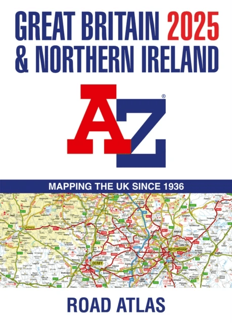 Great Britain &amp; Northern Ireland A-Z Road Atlas 2025 (A3 Paperback) av A-Z Maps