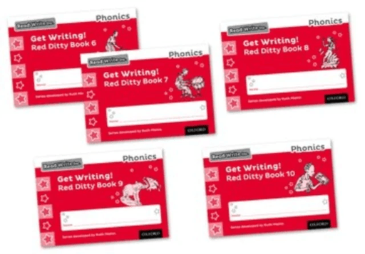 Read Write Inc. Phonics: Get Writing! Red Ditty Books 6-10 Mixed Pack of 5 av Ruth Miskin