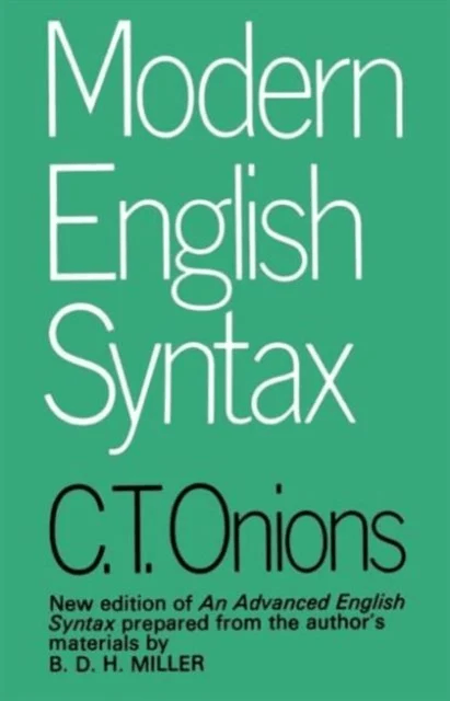 Modern English Syntax av C.T. Onions