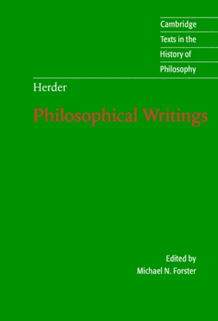Herder: Philosophical Writings av Johann Gottfried von Herder