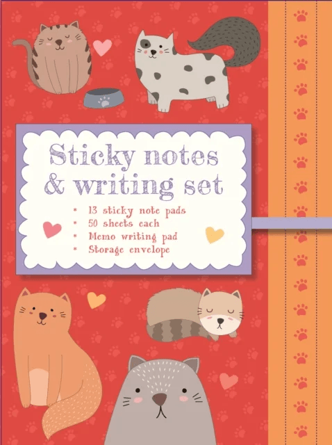 Sticky Notes and Writing Set: Cute Cats av Press Peony