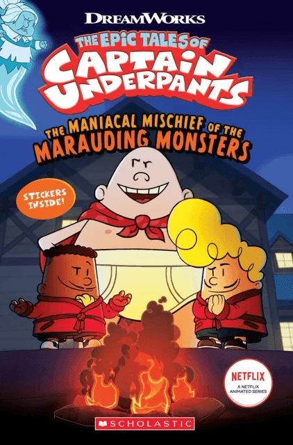 Captain Underpants: Maniacal Mischief of the Marauding Monsters (with stickers) av Meredith Rusu
