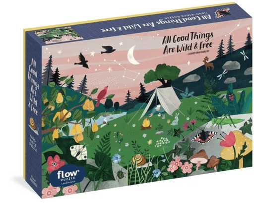 All Good Things Are Wild and Free 1,000-Piece Puzzle (Flow) Adults Families Picture Quote Mindfulnes av Astrid van der Hulst, Editors of Flow magazine