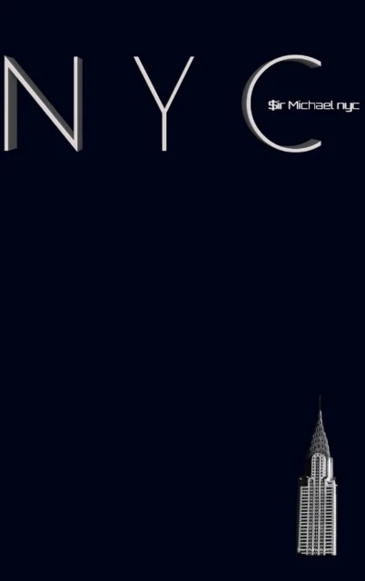 NYC Chrysler building midnight black grid style page notepad $ir Michael Limited edition av Sir Michael Huhn