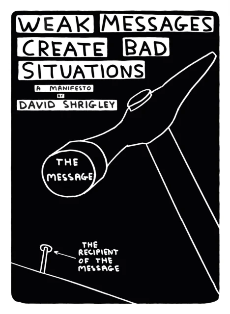 Weak Messages Create Bad Situations av David Shrigley