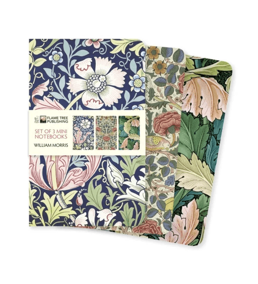 William Morris Set of 3 Mini Notebooks av Flame Tree