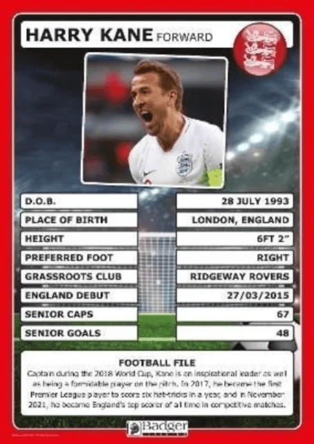 England Football Superstars Poster Set av Badger Learning