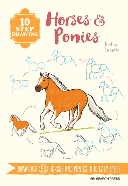 10 Step Drawing: Horses &amp; Ponies av Justine Lecouffe