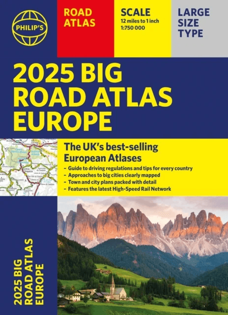 2025 Philip's Big Road Atlas of Europe av Philip's Maps