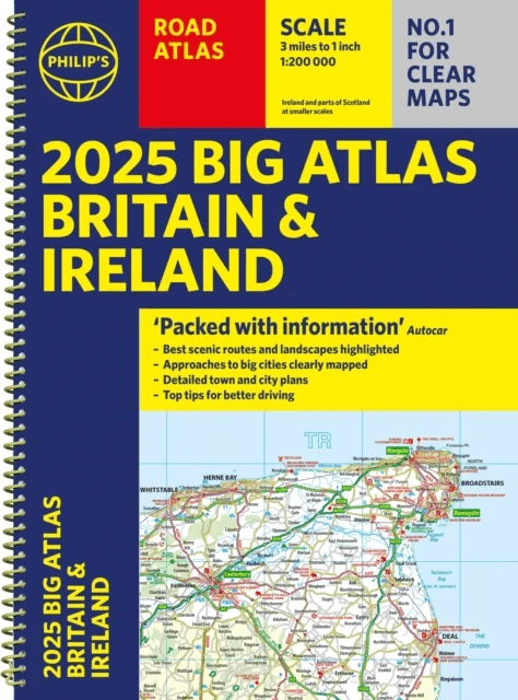 2025 Philip's Big Road Atlas of Britain &amp; Ireland av Philip's Maps