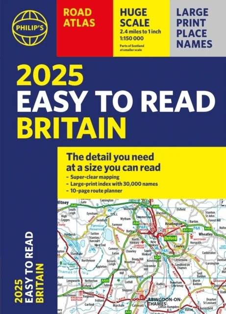 2025 Philip's Easy to Read Road Atlas of Britain av Philip's Maps