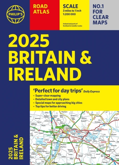2025 Philip's Road Atlas Britain and Ireland av Philip's Maps