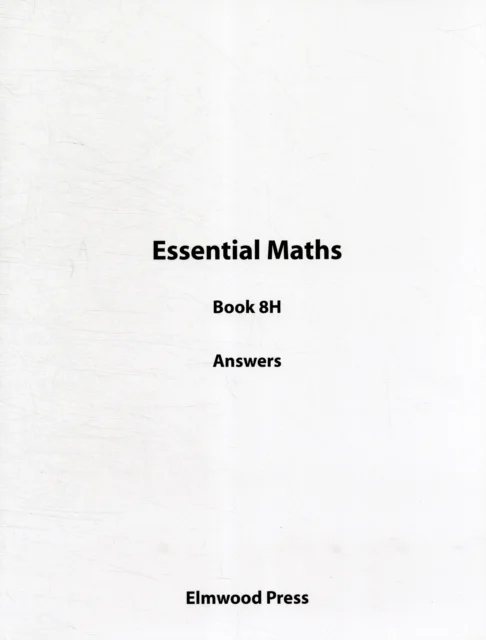 Essential Maths 8H Answers av David Rayner, Michael White