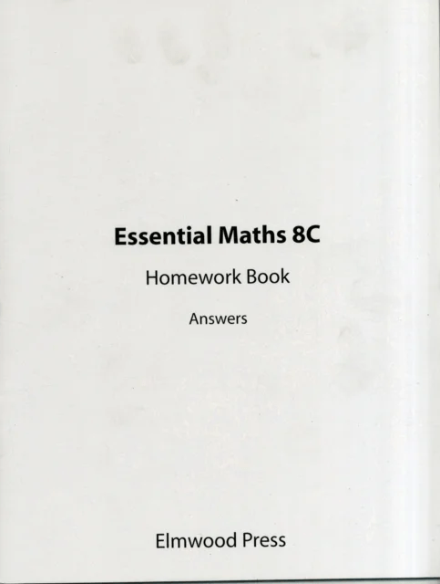 Essential Maths 8C Homework Answers av Michael White