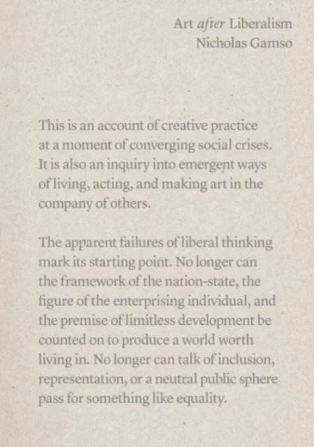 Art after Liberalism av Nicholas Gamso