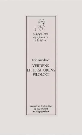 Verdenslitteraturens filologi av Erich Auerbach