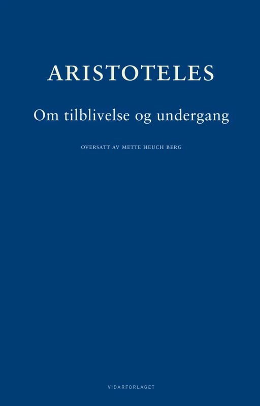 Om tilblivelse og undergang av Aristoteles
