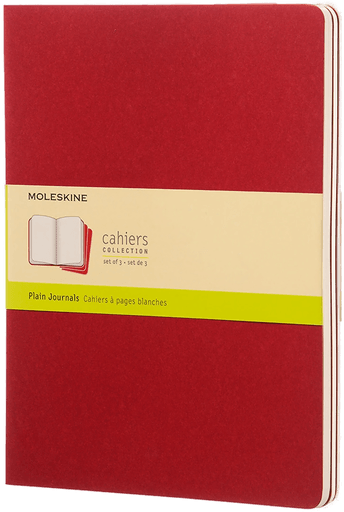 Moleskine Cahier Notebook XL Rød