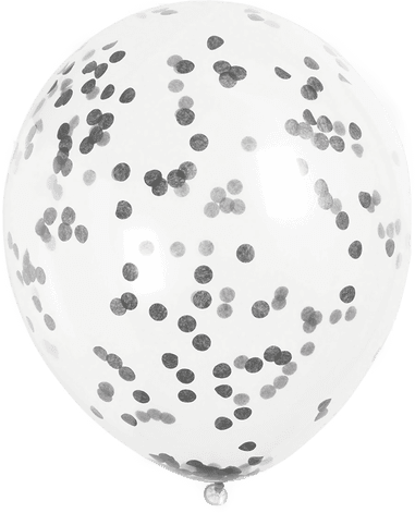 Unique Party Konfettiballonger Svart/Grå