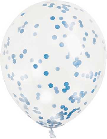 Ballongkungen Konfettiballonger Mørkblå 6-pakning