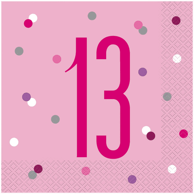 Unique Party Papirservietter Tallet 16 Rosa