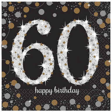 Riethmüller Servietter Sølv/Gull Glitter 16-pakning