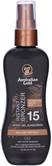 Australian Gold Instant Bronzer Spray Gel SPF 15 100 ml
